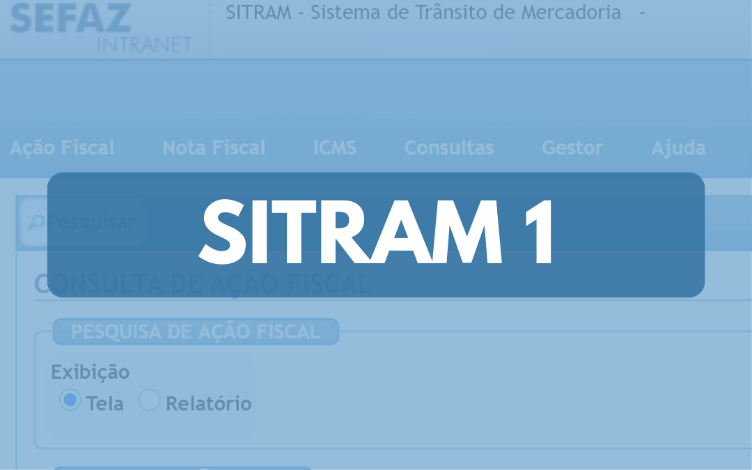 Sistema de Trânsito de Mercadoria – SITRAM I 